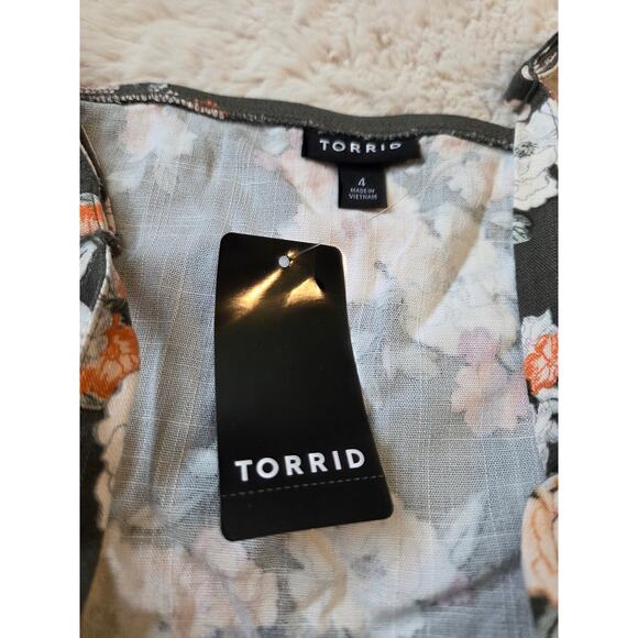 TORRID Tea Length Floral Cami Two Piece Set NWT Size 4 - Picture 4 of 10